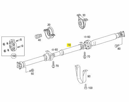 Mercedes-Benzw639 Propelleraandrijfas, 6394103606 praktische Vito-aandrijfas