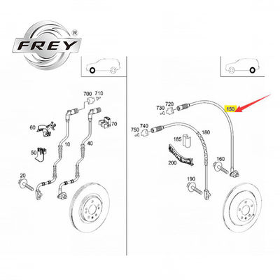 Achterabs van Frey Autodelen Sensor 1645400717 van de Wielsnelheid voor Mercedes W164 X164 W251 V251